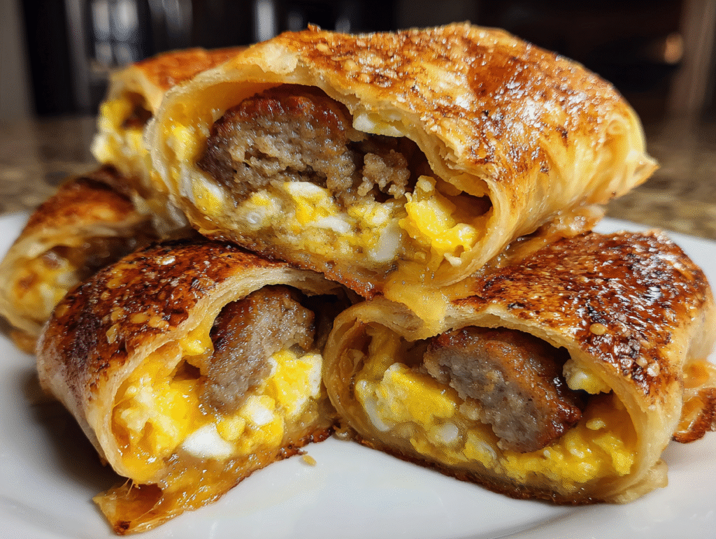 best Sausage Egg Breakfast Roll-Ups recipe