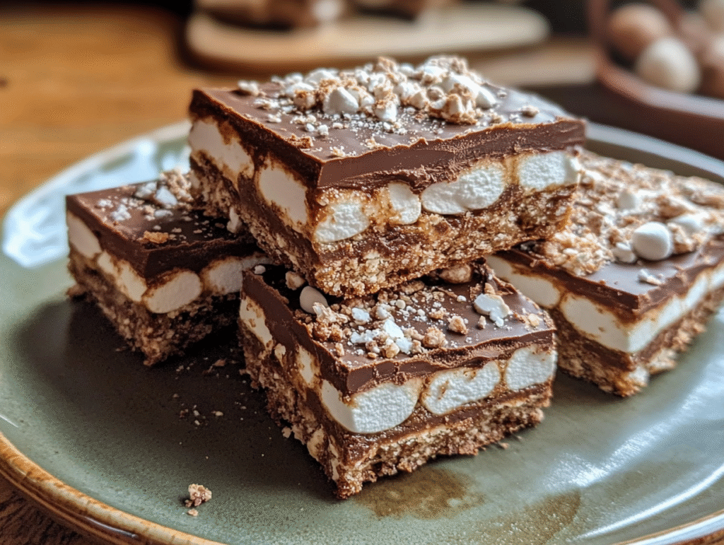 Fudgy Chocolate Marshmallow Christmas Bars: A Festive No-Bake Treat