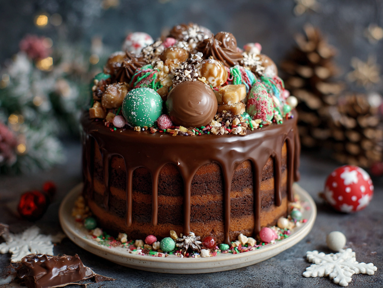Mini Cakes with Chocolate Ganache & Festive Toppings: A Holiday Dessert ...