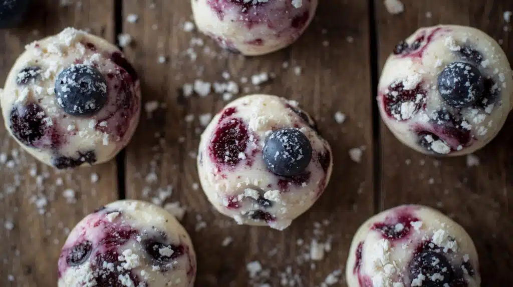 best food of dessert of Blueberry Cheesecake Protein Bites
