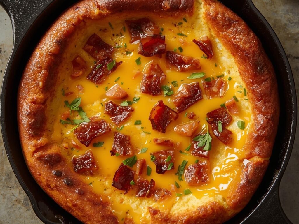 A Savory Cheddar and Bacon Dutch Baby