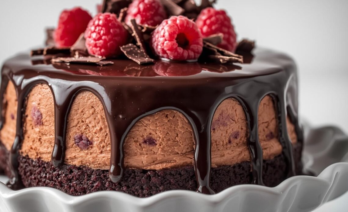 Chocolate Raspberry Mousse Cake