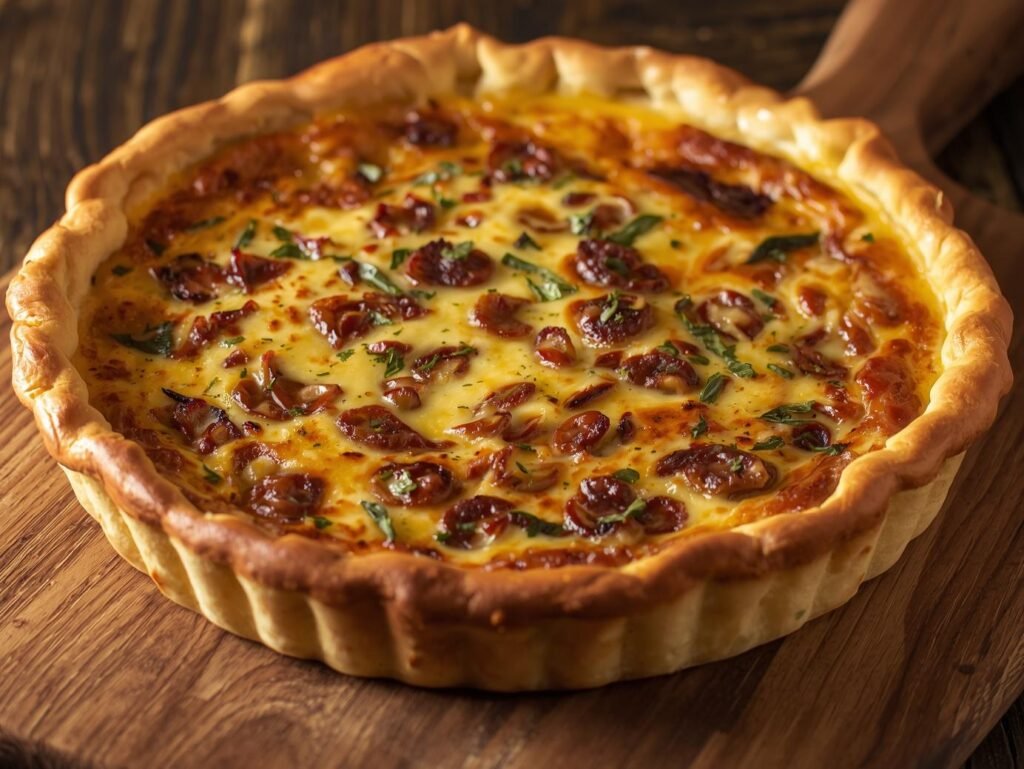 This Classic French Quiche dish is inherently low in sugar