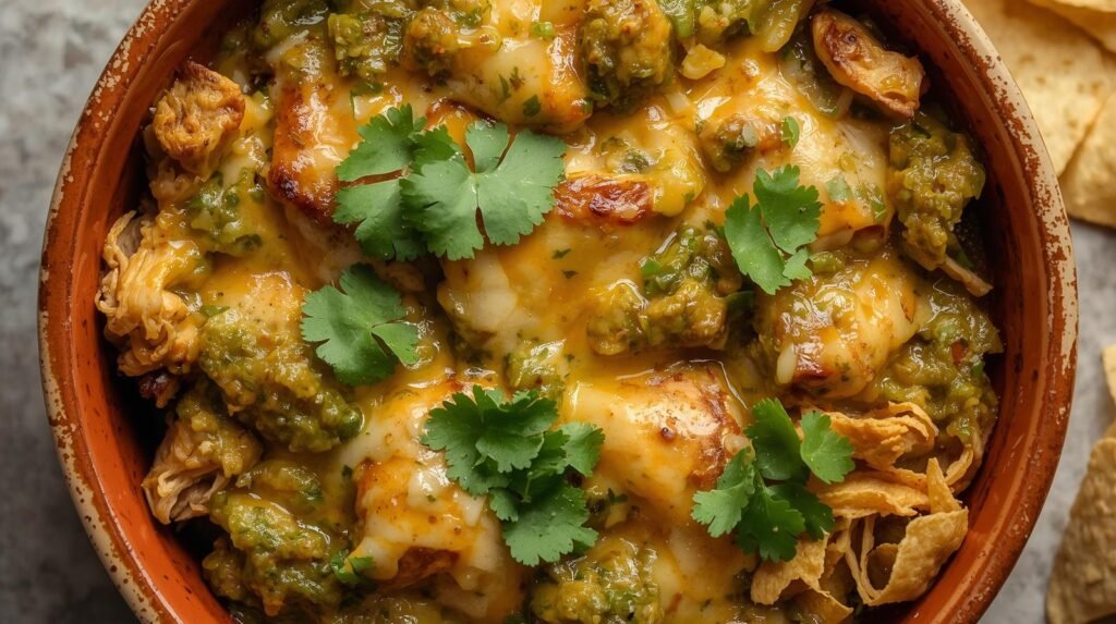 Delicious Salsa Verde Chicken Casserole