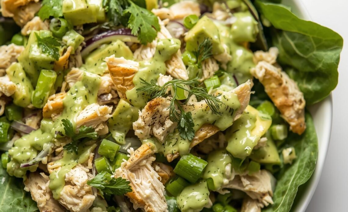 Healthy Green Goddess Chicken Salad