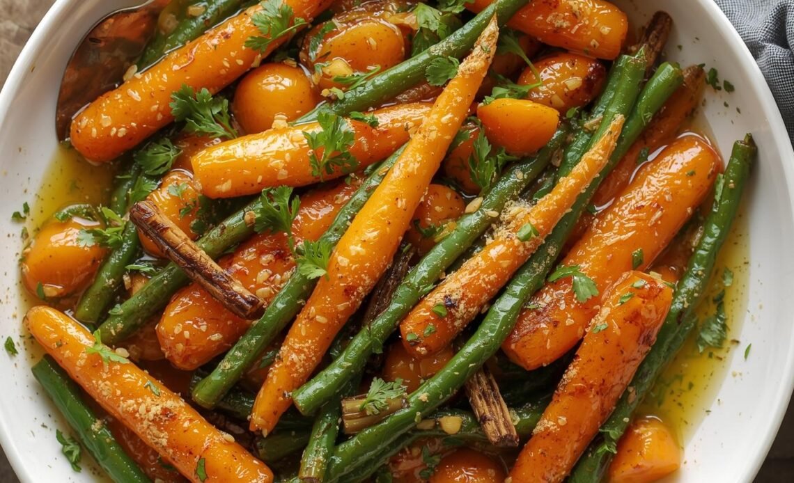 Honey Glazed Carrots and Green Beans