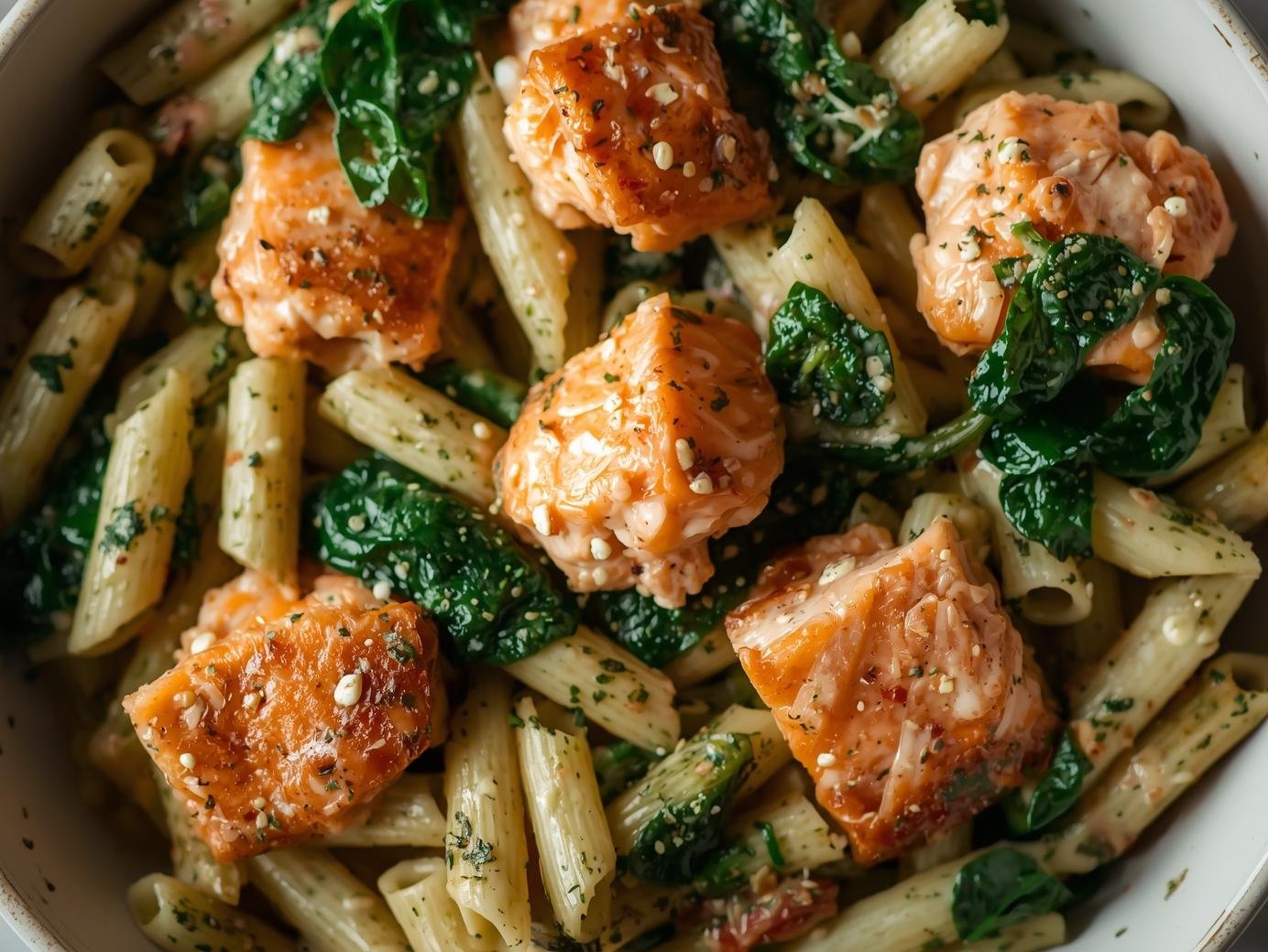 Salmon and Spinach Pasta: A Creamy, No-Guilt Comfort Dish - Sugar Detox Lab