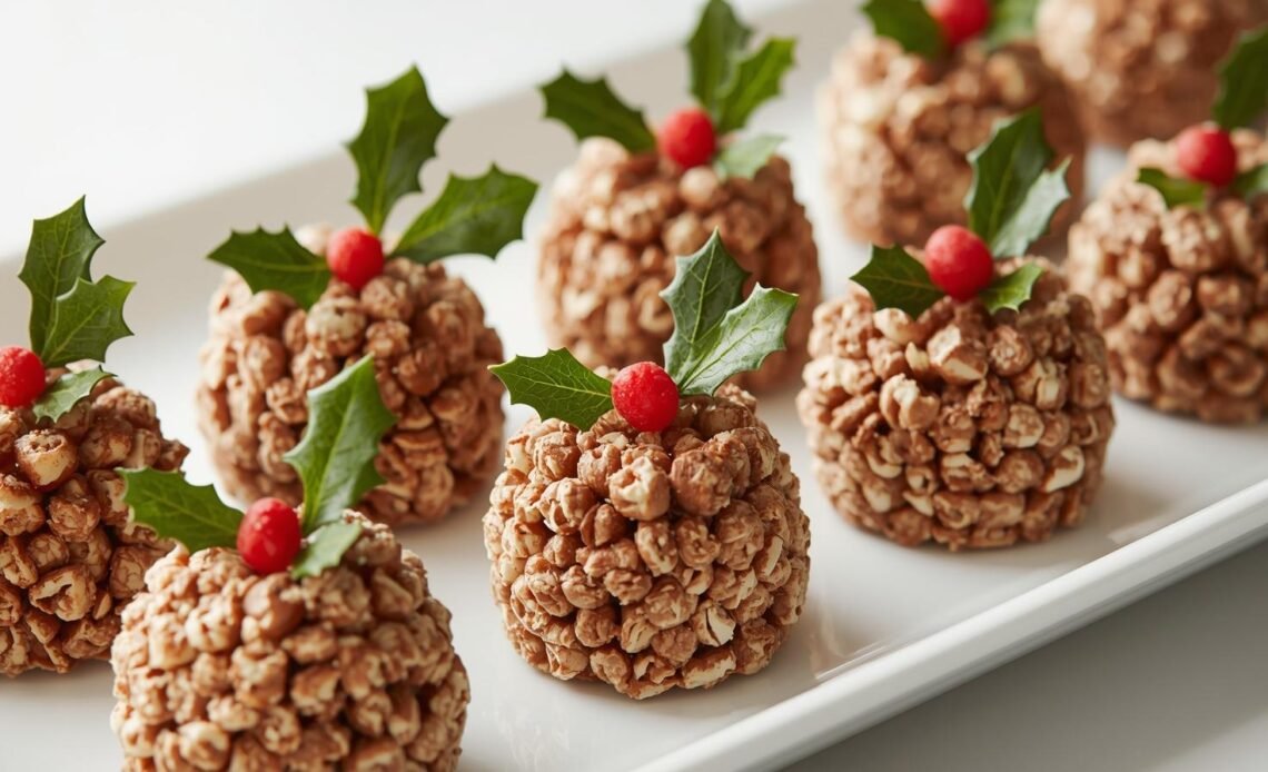 Rice Krispie Christmas Puds