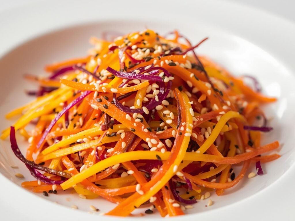 Shaved Rainbow Carrot Sesame Salad: A Crisp, Gut-Friendly Rainbow