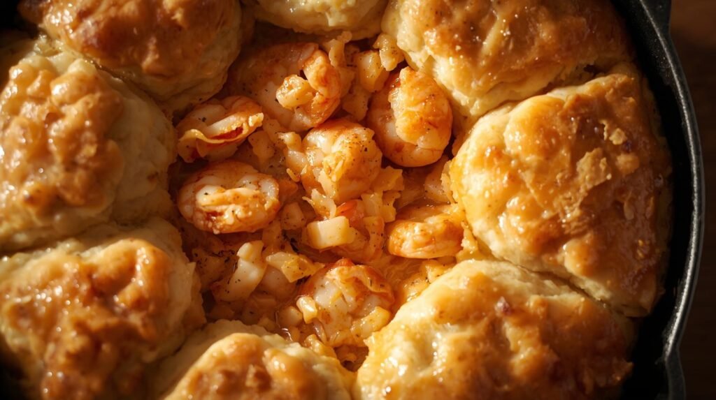 Shrimp & Lobster Cheddar Bay Biscuit Pot Pie