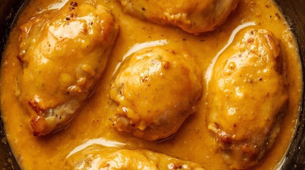 dinner of Skillet Bang Bang Chicken Thighs