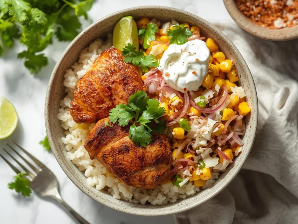 Street Corn Chicken Bowl: A Balanced, Flavorful Fiesta in a Bowl
