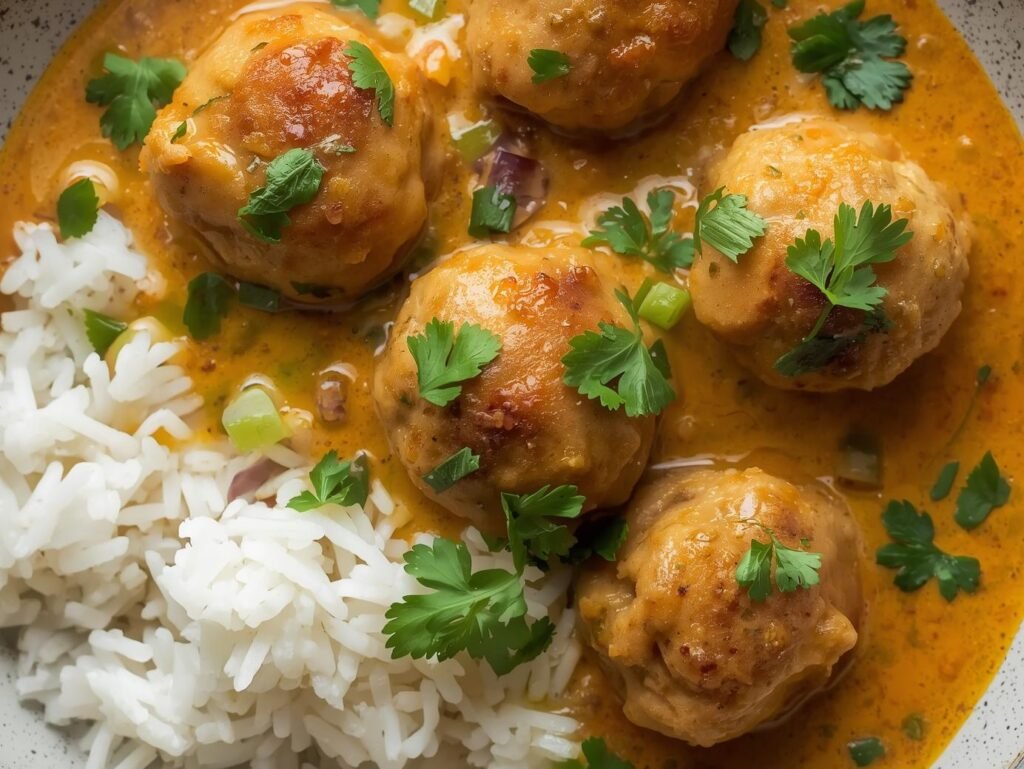 Thai Chicken Meatballs in Coconut Curry: A Flavorful, Health-Conscious Escape