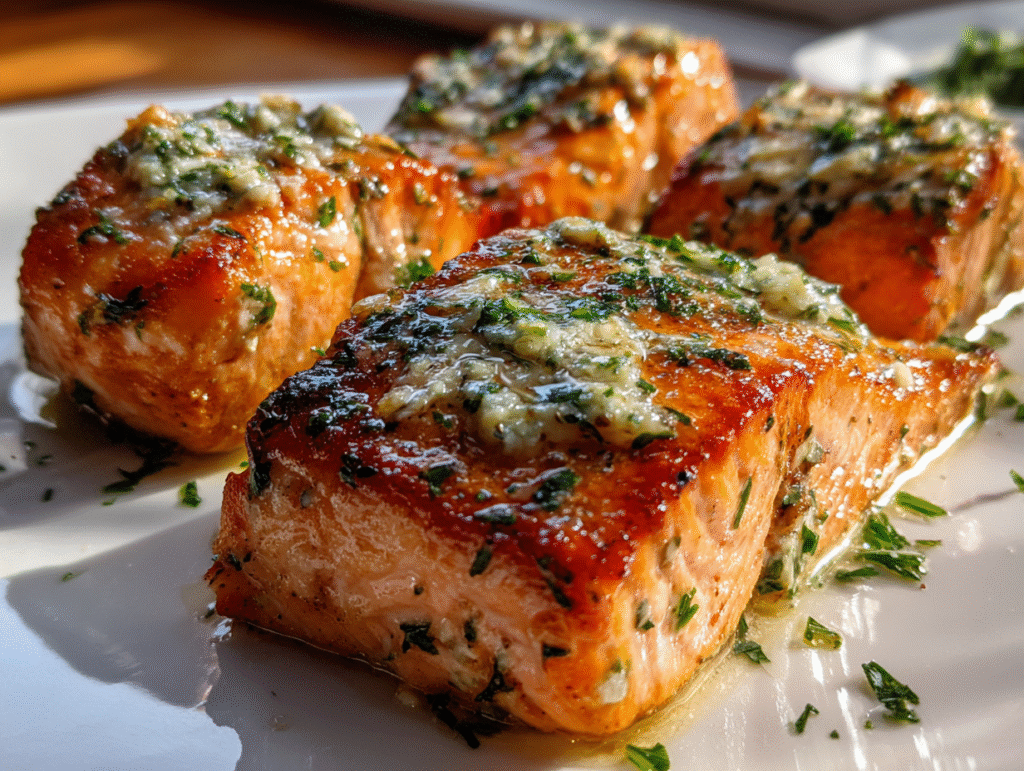 dishes of Baked Boursin Salmon