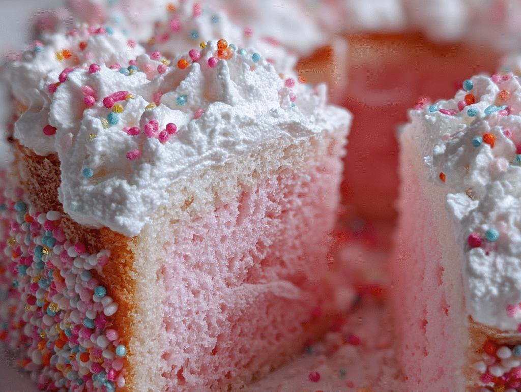 Kind of Beautiful Pink Angel Food Cake