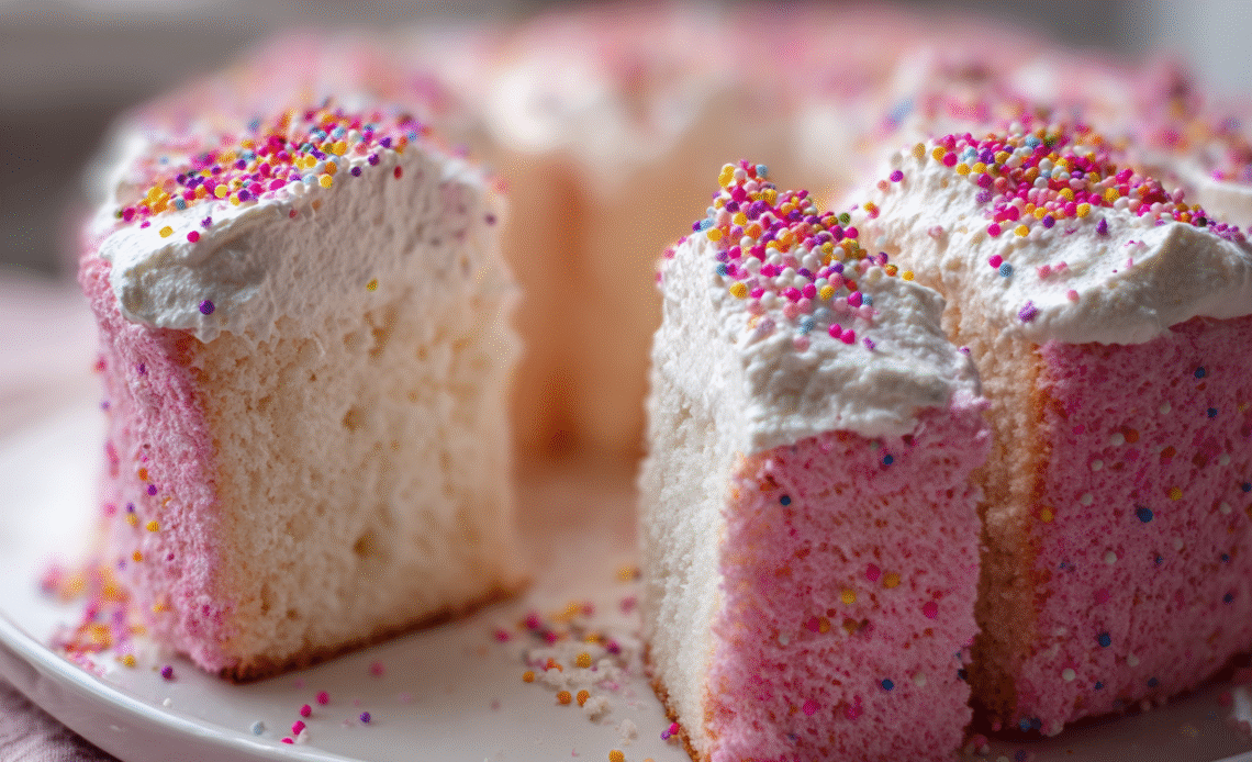 Beautiful Pink Angel Food Cake Recipe