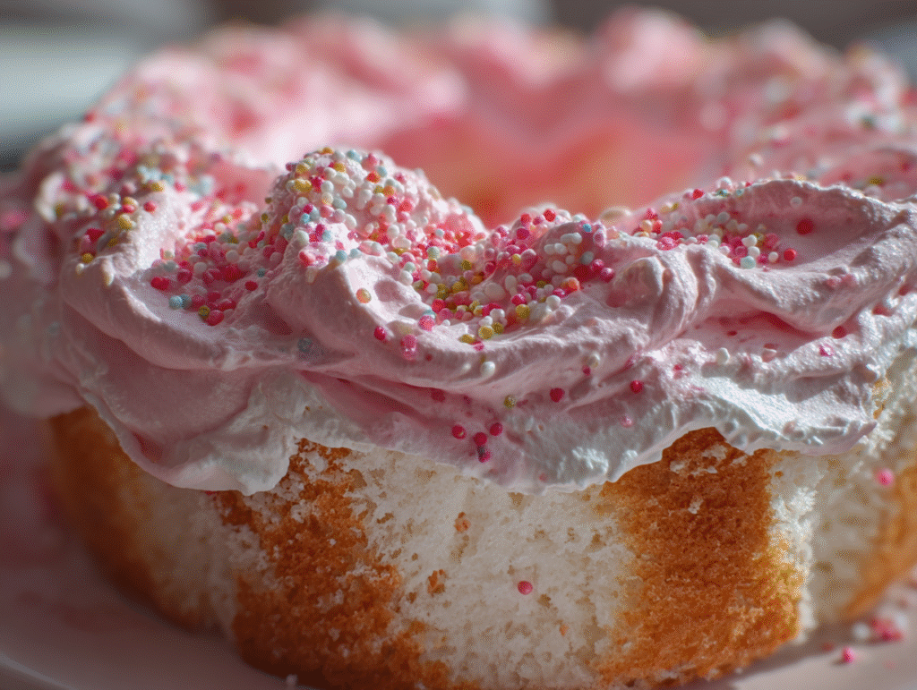 the perfect Pink Angel Food Cake