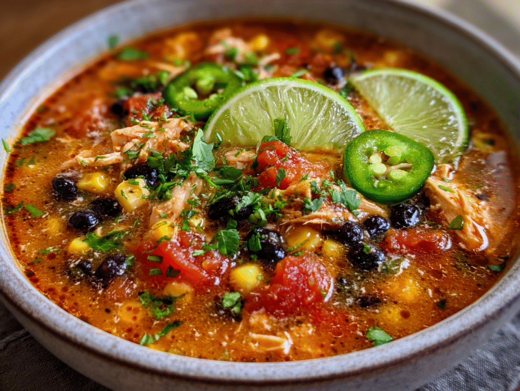 best food of Chicken Poblano and Black Bean Soup