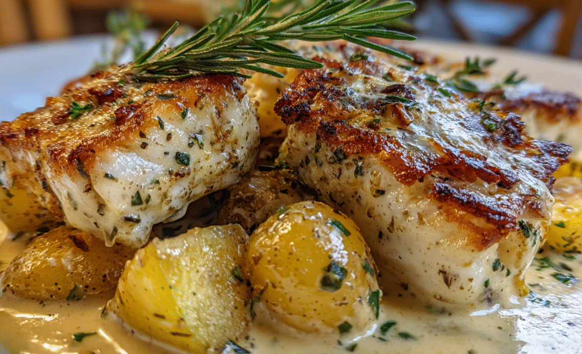 Cod and Potatoes with Rosemary Cream Sauce: A Comforting Classic Made Easy