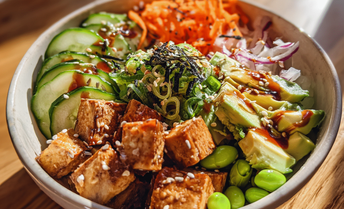Creamy Asian Cucumber Salad Bowl Recipe