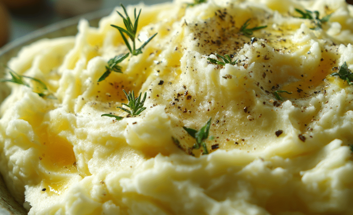 Creamy Homemade Mashed Potatoes with Roasted Garlic