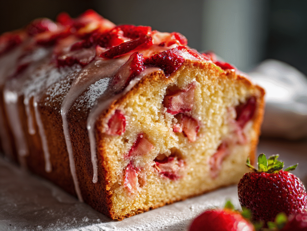 the best Strawberry Pound Cake