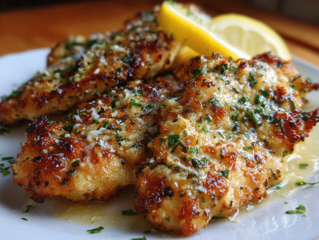 dishes of Lemon Chicken Romano