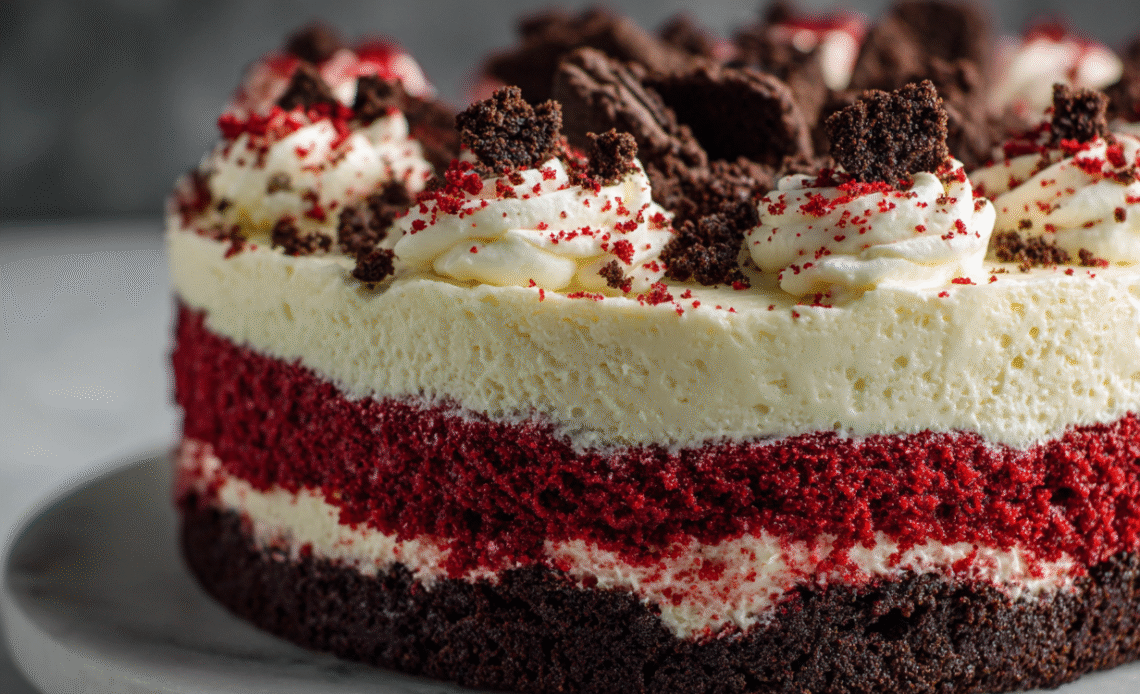 Red Velvet Cheesecake Layer Cake Recipe