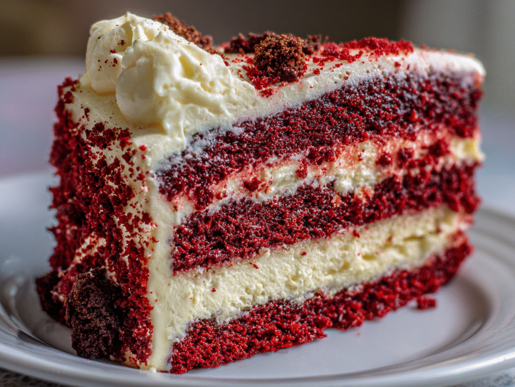 the best Red Velvet Cheesecake Layer Cake Recipe
