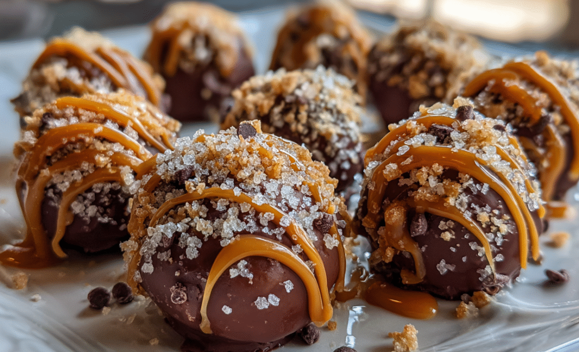 Salted Caramel Fudge Truffles