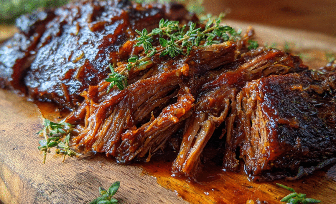 Sweet Spicy and Savory Caramelized Pulled Beef Brisket