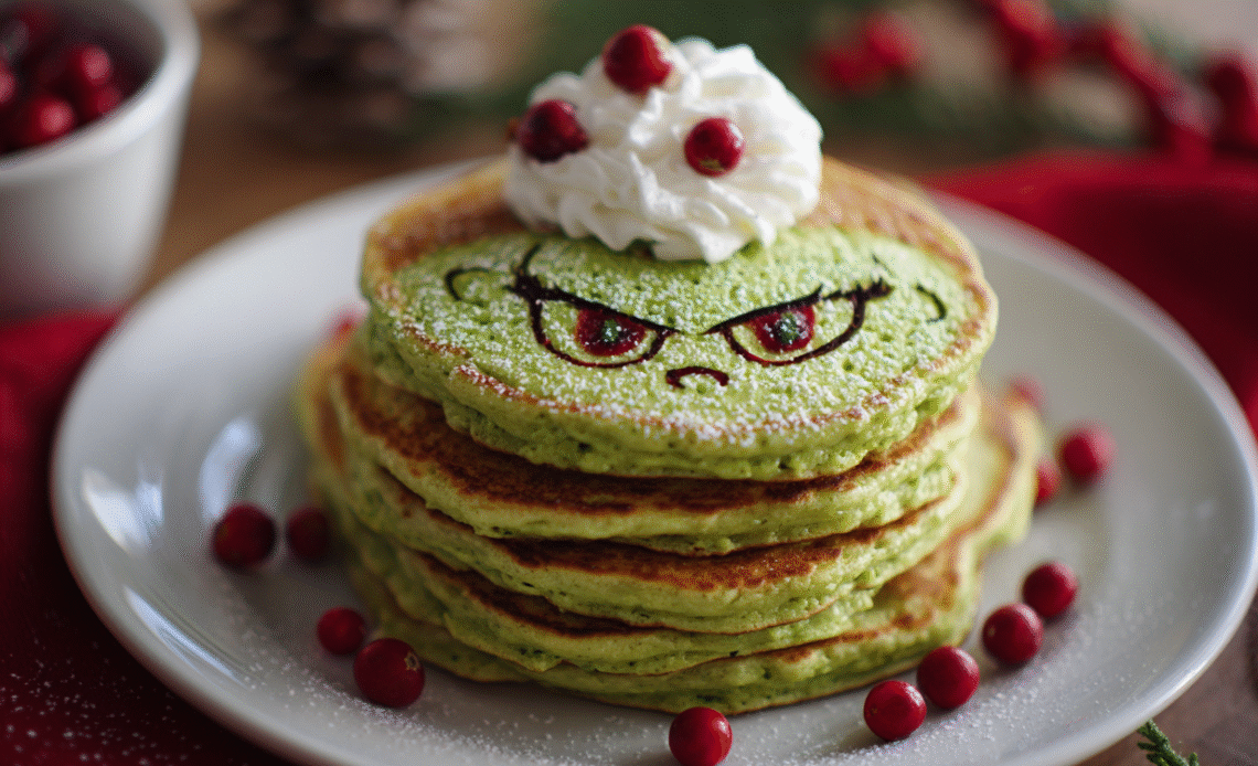 Grinch Pancakes