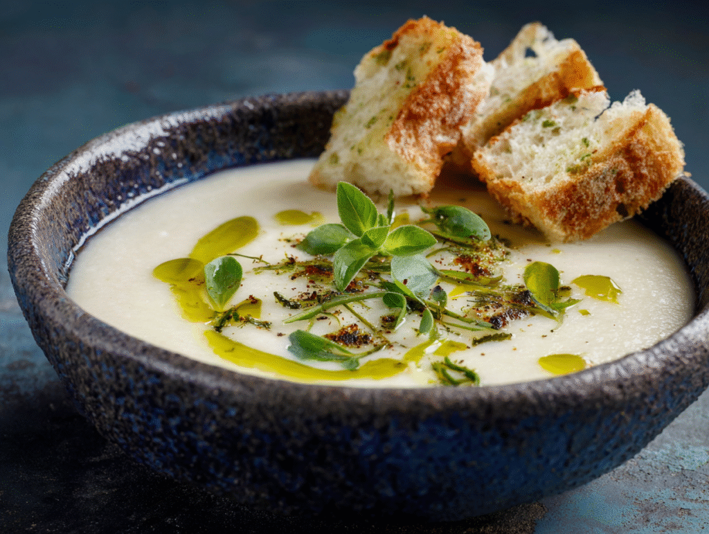 healthy Mediterranean Cauliflower Soup Recipe