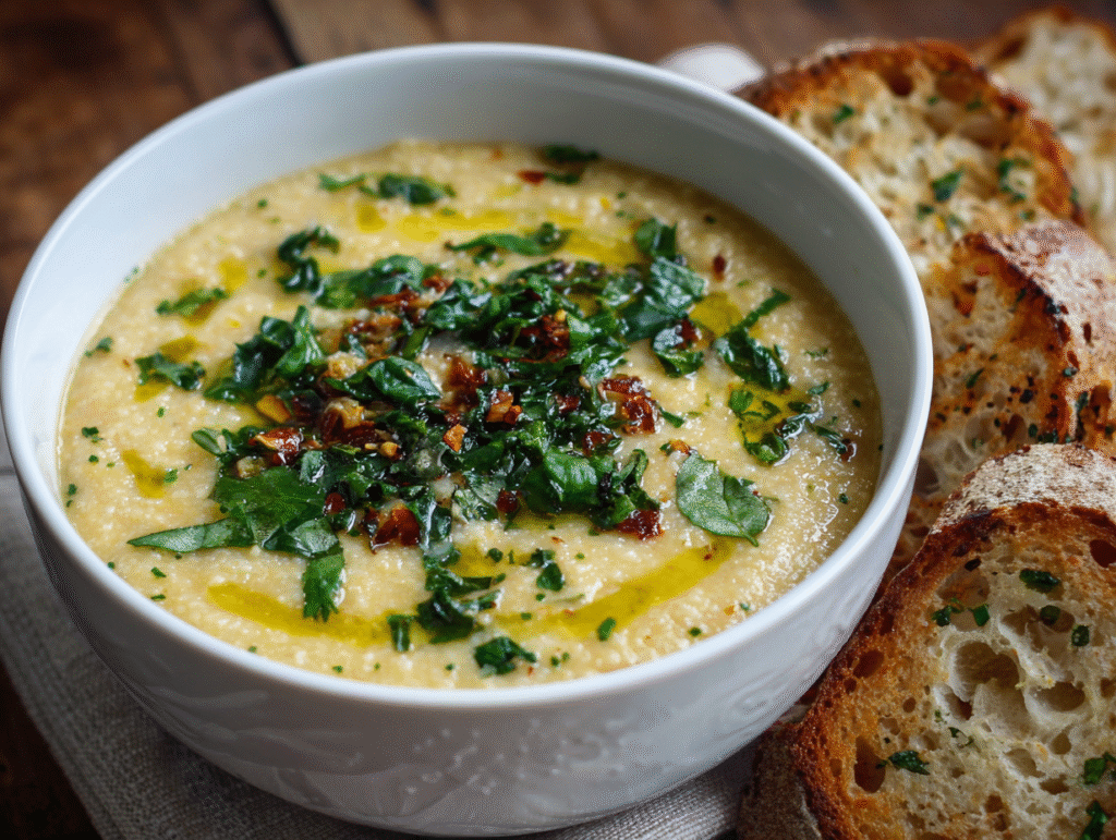 Mediterranean Cauliflower Soup Recipe