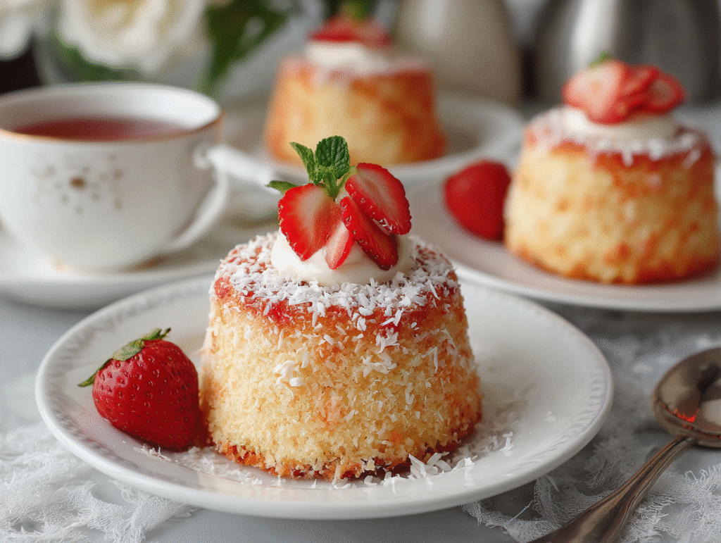 Strawberry Coconut Sponge Cakes: A Light and Wholesome Treat