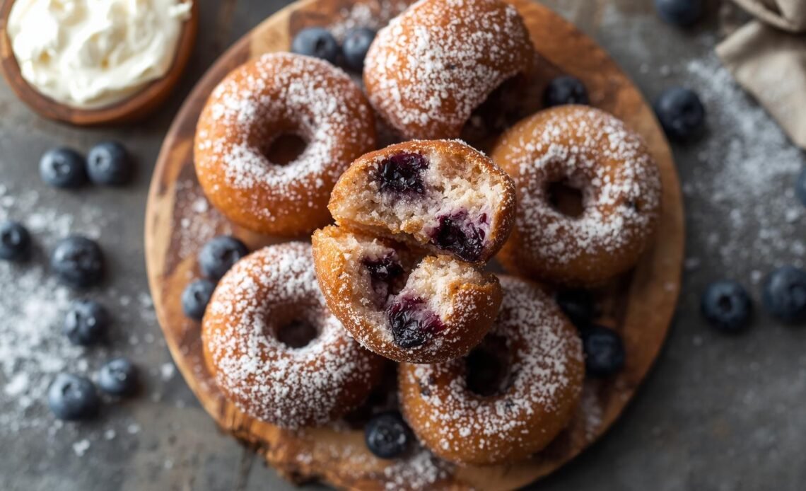 Air Fryer Blueberry Cottage Cheese Donut Holes