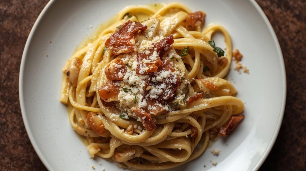 Cabbage Carbonara dinner