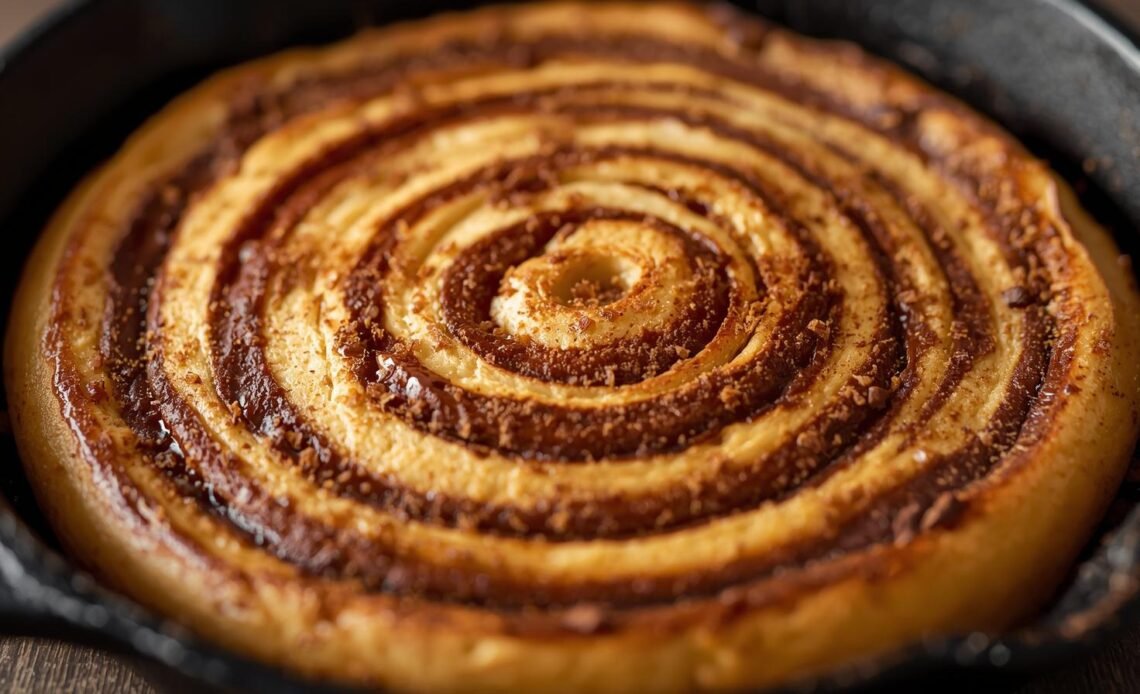 Cinnamon Roll Pancake Skillet