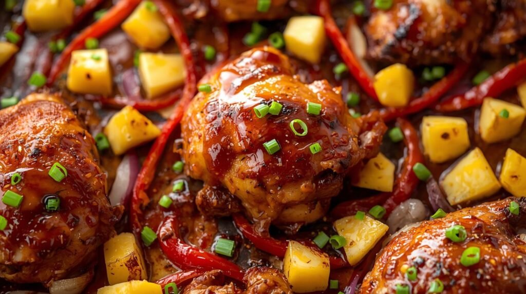 dishes Hawaiian Chicken Sheet Pan