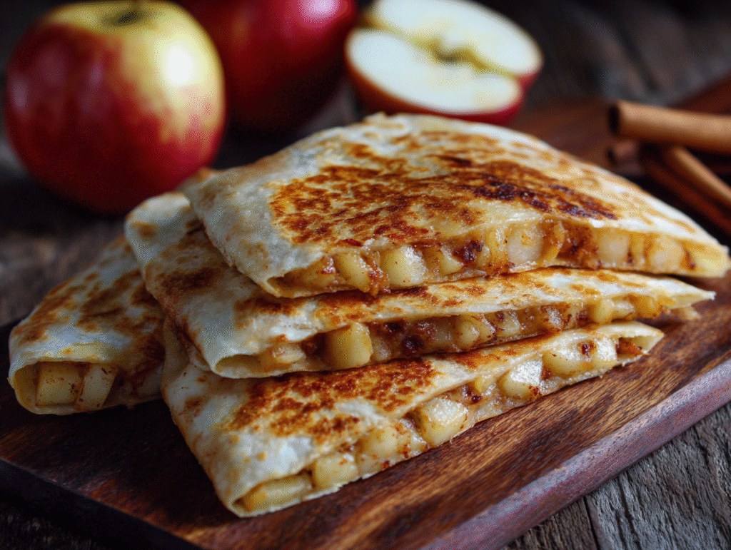 Warm, Cozy & Mindfully Sweet Apple Cinnamon Breakfast Quesadillas