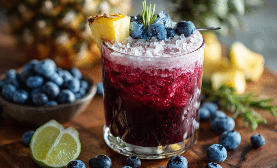 Blueberry Pineapple Tequila Sour