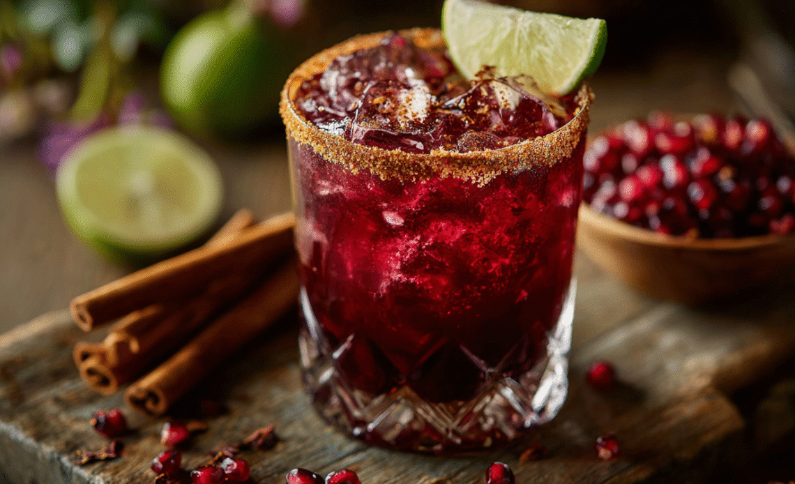 Cinnamon Hibiscus Mezcal Margarita