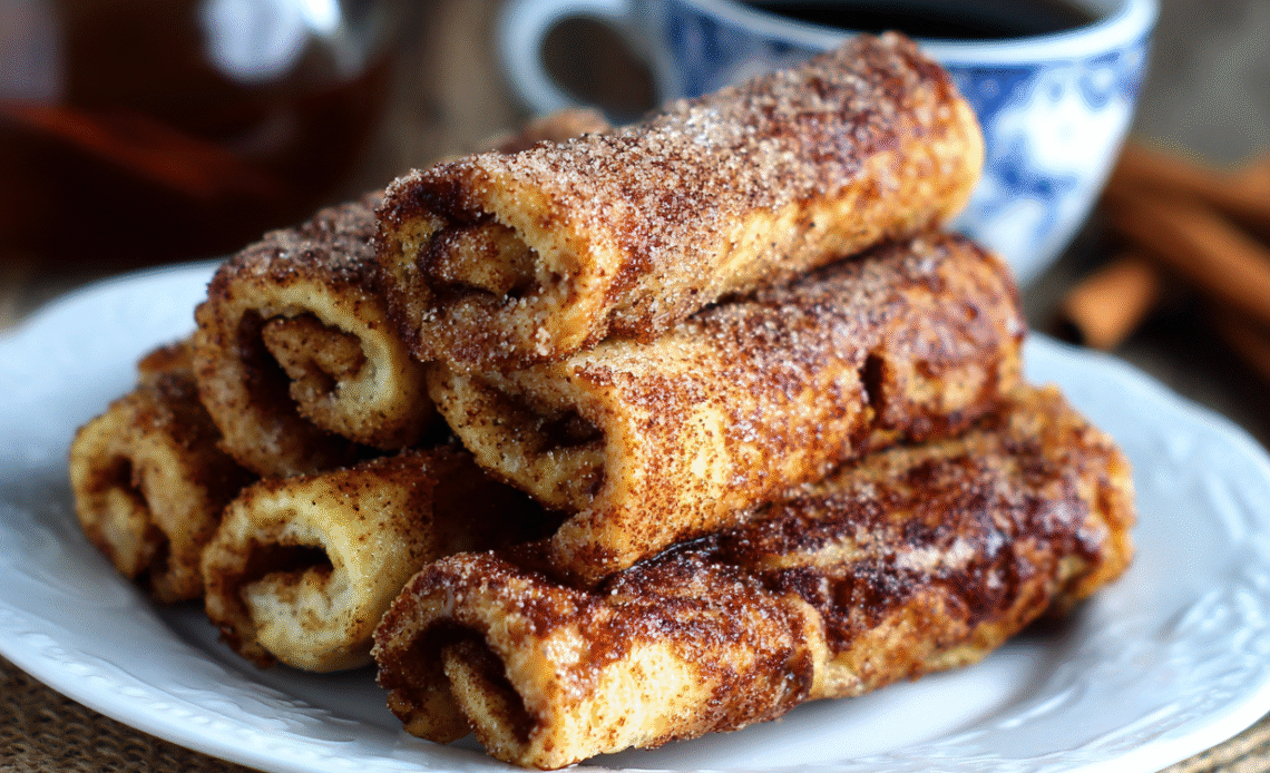Warm, Cozy & Mindfully Sweet Cinnamon Sugar French Toast Roll-Ups