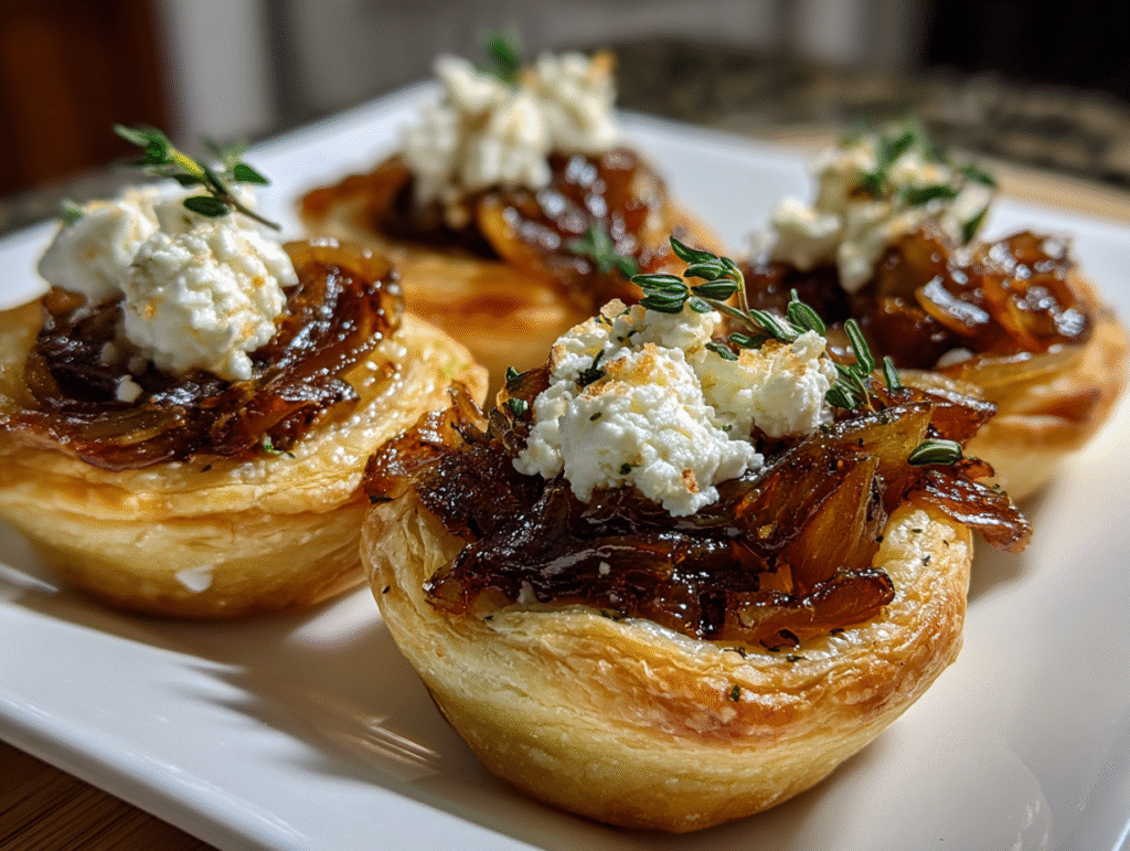 perfect Caramelized Onion and Goat Cheese Tarts