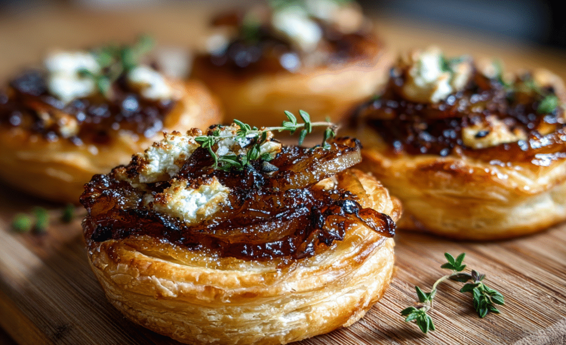Caramelized Onion and Goat Cheese Tarts