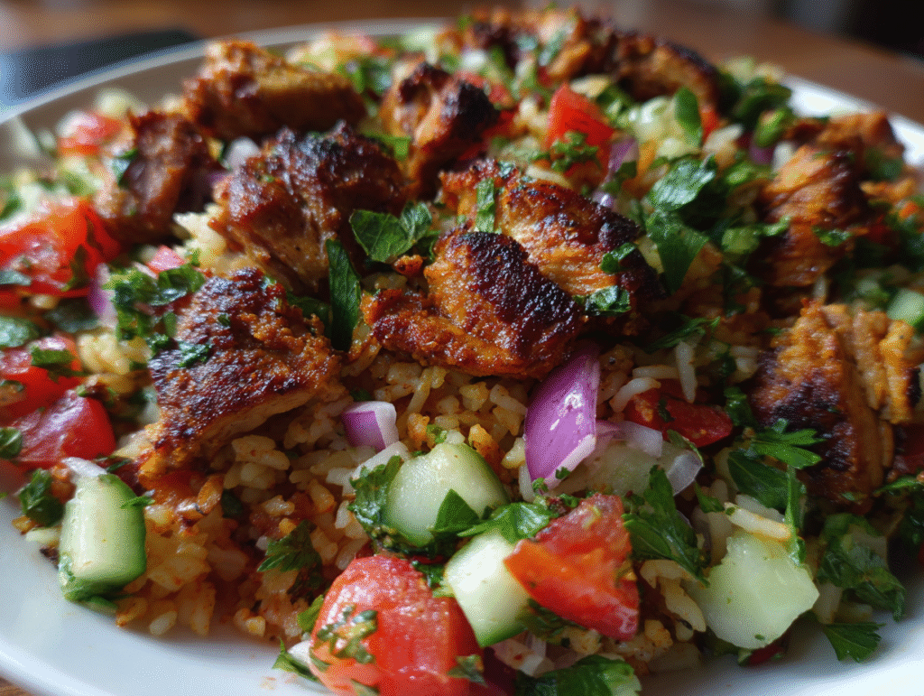 best Chicken Shawarma Crispy Rice Salad