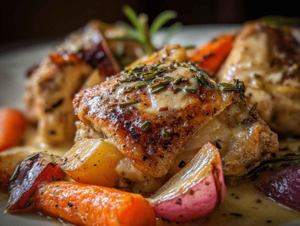 best Creamy Baked Dijon Chicken Thighs
