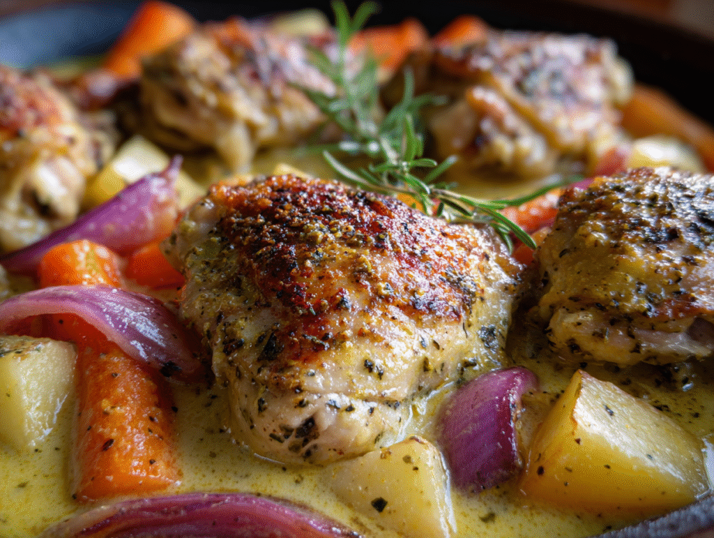 Creamy Baked Dijon Chicken Thighs recipes