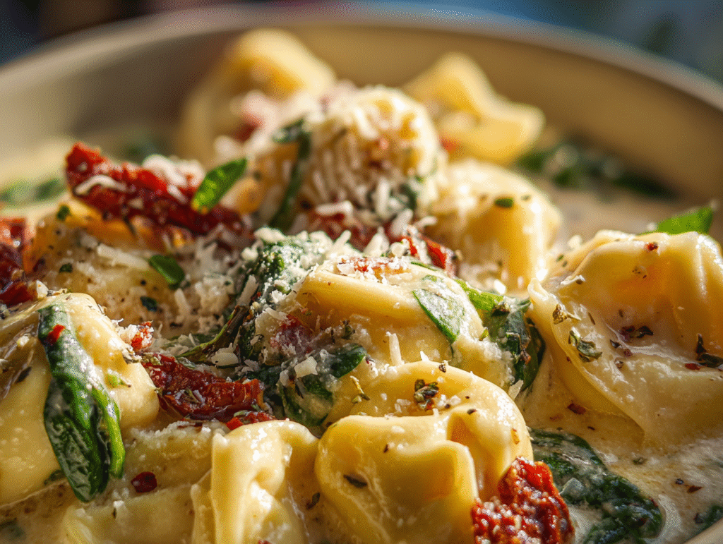 perfect Creamy Tuscan Garlic Tortellini Soup