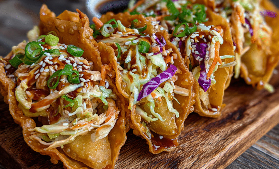 Crispy Chicken Wonton Tacos